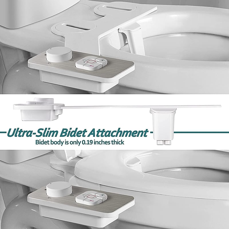SAMODRA Bidet Attachment Önmosó Kettős Fúvókás Toalett Bidet Beige