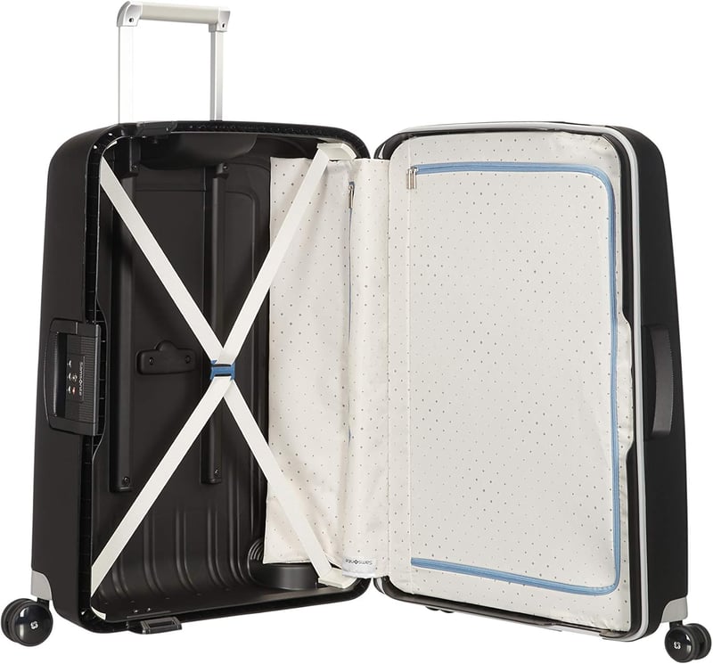 Samsonite S'Cure Spinner L 75cm 102L Fekete Utazóbőrönd