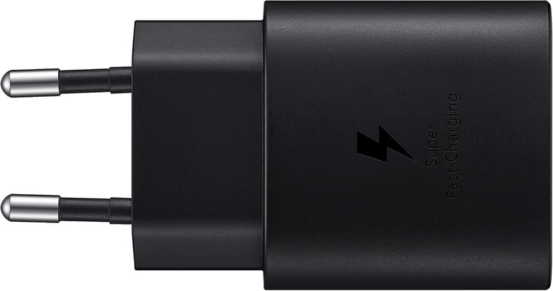 Samsung 25W USB-C Gyorstöltő Adapter Fekete - Eredeti Töltő Kábel Nélkül - (25W) EU, black