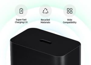 Samsung 45W USB-C hálózati töltő adapter, kábel nélkül - fekete