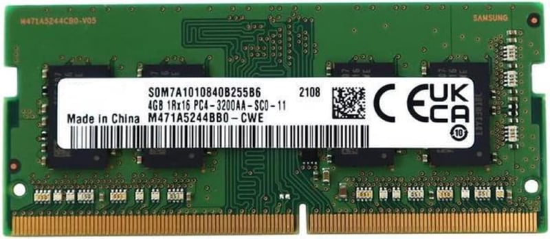 Samsung 4GB DDR4 SO-DIMM RAM pre notebooky 3200MHz 260-Pin Non-ECC CL22 1.2V M471A5244BB0-CWE pamäť do notebooku