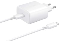Rýchlonabíjací adaptér Samsung 65W USB-C s redukciou USB-C na USB, originálny, bez kábla, biely 8