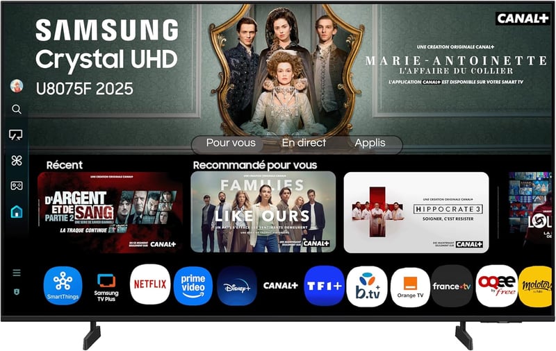 Samsung Crystal UHD 43" 4K Smart TV U8075F 2025 modell