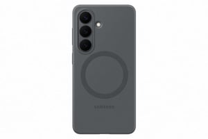 Samsung EF-ES942 silikonska magnetska maska za Galaxy S26, crna, tanka i protuklizna, Carbon Look, zaštitna maska otporna na udarce s magnetskim prstenom