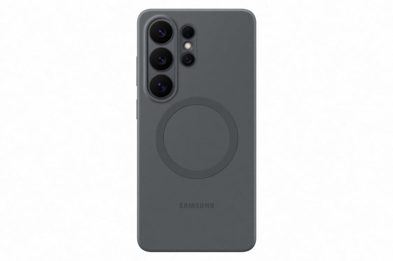 Husă Samsung EF-ES948 din silicon cu inel magnetic pentru Galaxy S26 Ultra, rezistentă la șocuri, subțire, anti-alunecare, negru