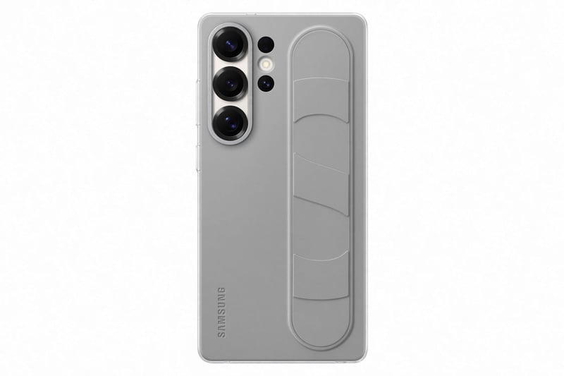 Kryt Samsung EF-GS938 Standing Grip pre Galaxy S25 Ultra, s držiakom na prst a funkciou stojana, tenký dizajn, sivý