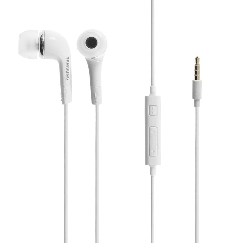 Slúchadlá Samsung EHS64AVFWE s mikrofónom a diaľkovým ovládaním, biele – Headset kompatibilný so Samsung Galaxy