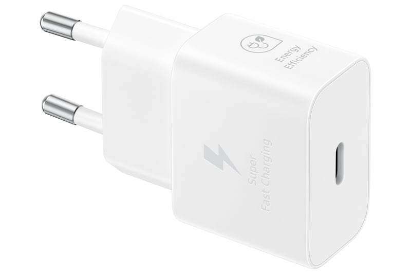 Sieťový adaptér Samsung EP-T2510N USB-C s rýchlym nabíjaním 25W, biely – energeticky úsporná sieťová nabíjačka