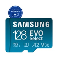Pamäťová karta microSD Samsung EVO Select (2024) 128 GB, UHS-I U3, 4K UHD, rýchlosť čítania 160 MB/s — bez SD adaptéra (stav: pozri 2. obrázok) 4