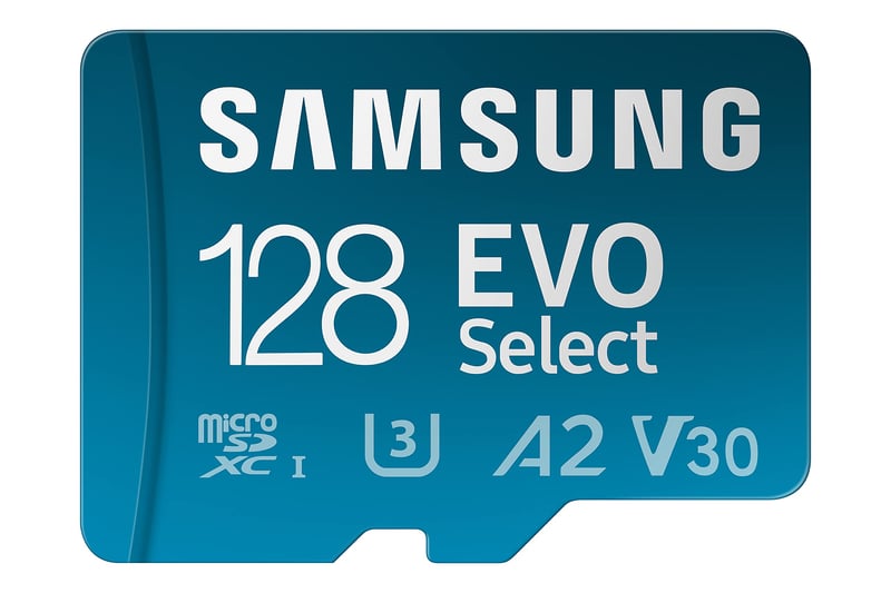 MicroSD karta Samsung EVO Select (2024) + SD adaptér, 128 GB, pre smartfóny a tablety, UHS-I U3, 4K UHD, Full HD, rýchlosť čítania 160 MB/s, MB-ME128SA/EU