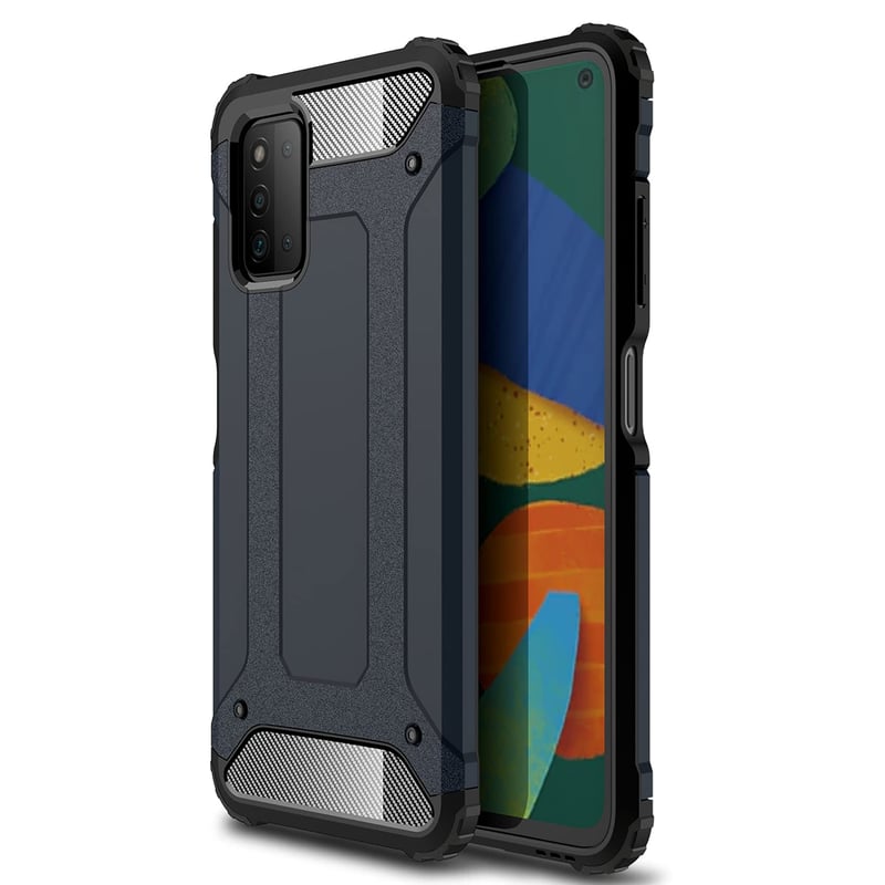Samsung Galaxy A03s Plava vojna zaštitna maska otporna na udarce s podstavljenim rubovima