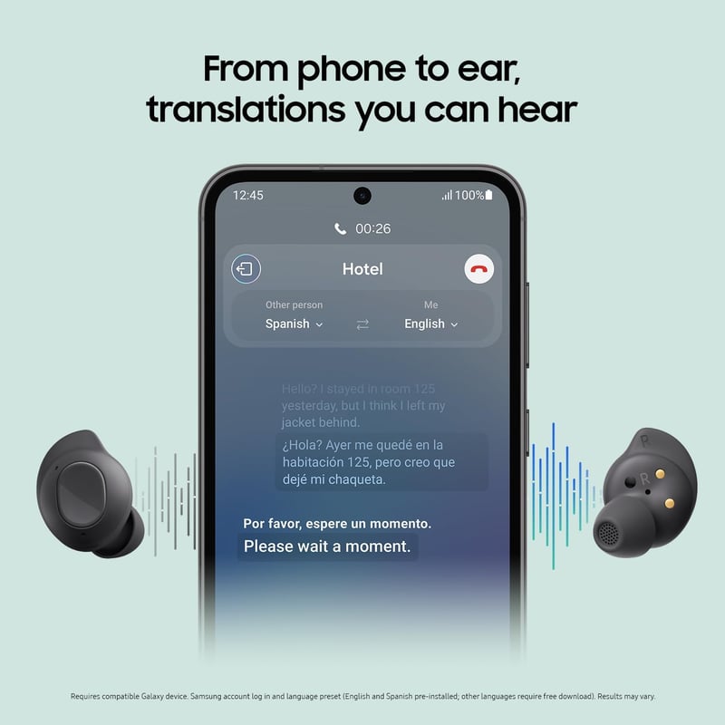 Samsung Galaxy Buds FE Bluetooth Fülhallgató Grafit, Kényelmes Illeszkedés, Érintésvezérlés