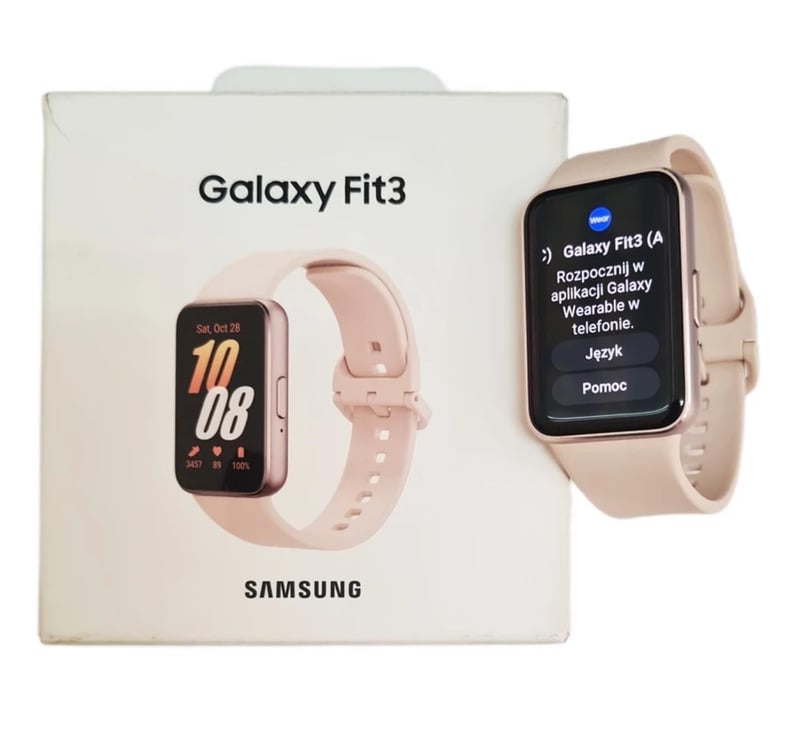 Inteligentné hodinky Samsung Galaxy Fit3 ružové zlato 40 mm AMOLED displej hliníkové puzdro fitnes a monitorovanie zdravia 13-dňová výdrž batérie rýchle nabíjanie odolnosť voči vode 5ATM