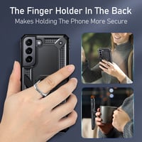 Nárazuvzdorný kryt pre Samsung Galaxy S21 5G s otočným krúžkom - čierny (renovovaný) 6
