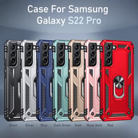 Vojni zaštitni etui za Samsung Galaxy S22 Plus, zeleni, s prstenom za držanje od 360° 7
