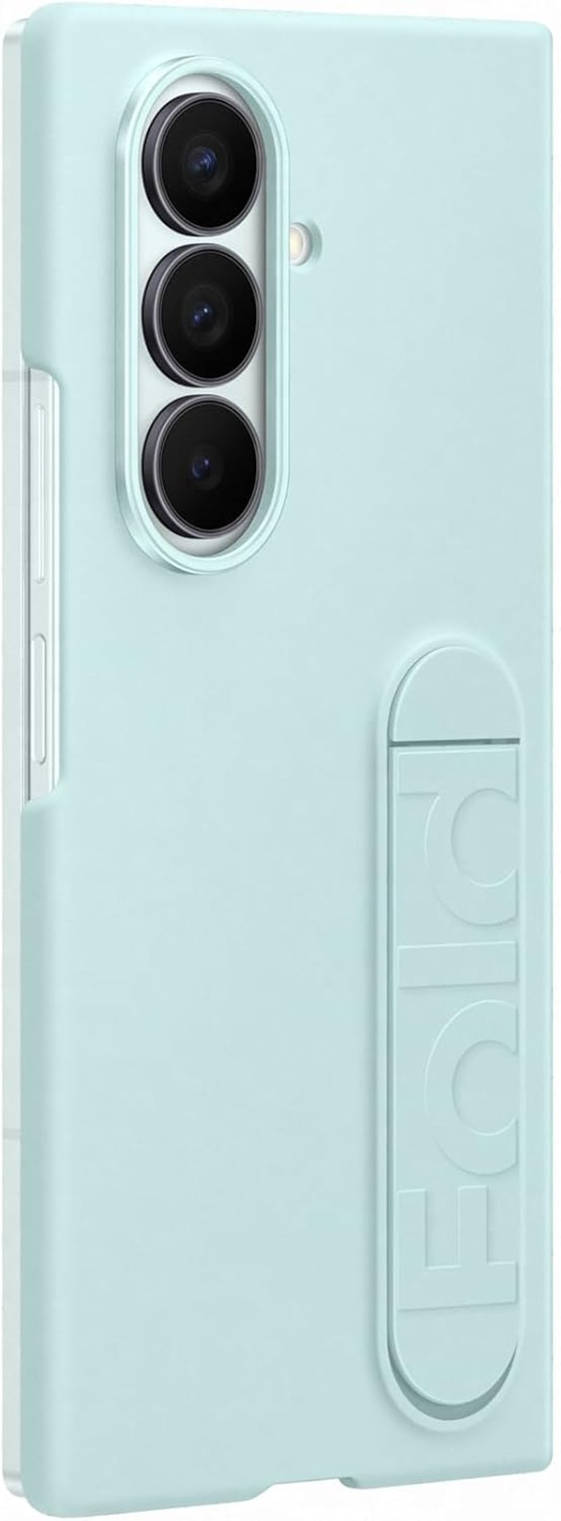 Samsung Galaxy Z Fold7 szilikon tok ujjtartóval, ütésálló védőtok, menta zöld - mint
