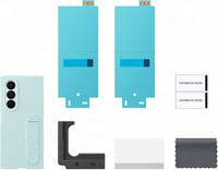 Samsung Galaxy Z Fold7 szilikon tok ujjtartóval, ütésálló védőtok, menta zöld - mint 6