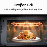 Cuptor cu microunde Samsung MG23K3614AW/EG cu grill, 23 litri, 800 W, element de grill mare, interior ceramic, alb 5