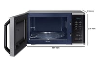 Mikrovlnná rúra Samsung MS2AK3515AS/EG, 800 W, 23 litrov, šírka 48,9 cm, keramický smaltovaný vnútorný povrch, QuickDefrost, strieborná 2