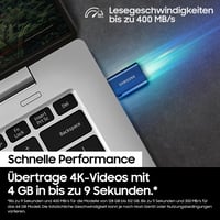 USB kľúč Samsung MUF-128DA USB-C 128 GB, rýchlosť čítania 400 MB/s, rýchlosť zápisu 60 MB/s, USB 3.1, modrý, pre notebooky, tablety a smartfóny 5