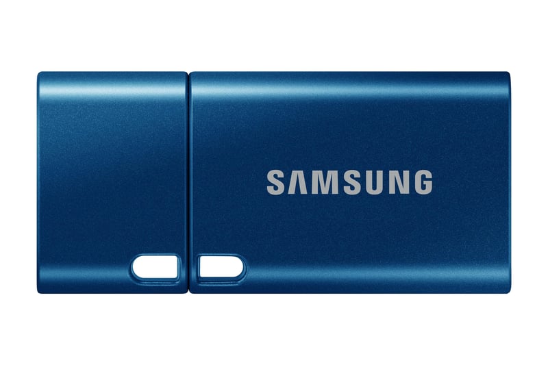 USB kľúč Samsung MUF-128DA USB-C 128 GB, rýchlosť čítania 400 MB/s, rýchlosť zápisu 60 MB/s, USB 3.1, modrý, pre notebooky, tablety a smartfóny