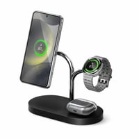 Magnetická indukčná nabíjačka Samsung S25 15W, nabíjacia stanica 3 v 1, súčasné nabíjanie: smartfón, hodinky, slúchadlá, celkový výkon 45W, kompaktný dizajn 2
