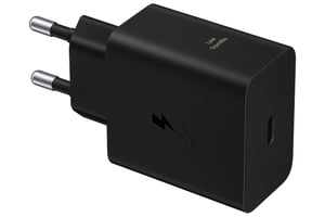 Samsung USB-C Töltő 60W Ultra Gyors Hálózati Adapter, USB-C USB Átalakító, Eredeti Samsung Gyorstöltő, Kábel Nélkül, Fekete