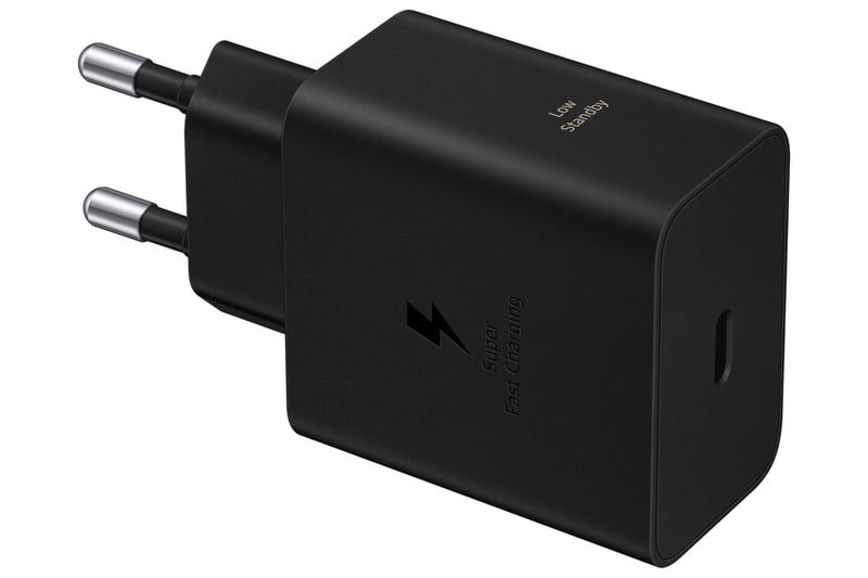 Încărcător Samsung USB-C 60W Ultra Rapid, Adaptor de Rețea, Adaptor USB-C la USB, Încărcător Rapid Samsung Original, Fără Cablu, Negru