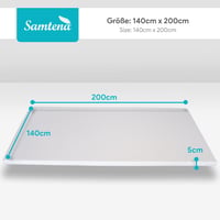 Topper saltea cu spumă cu memorie Samtena Edition Deluxe 140x200 cm, 5 cm înălțime, vâscoelastic, moale și cu reducere a punctelor de presiune, pentru un confort sporit în timpul somnului 2
