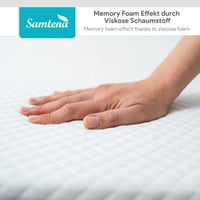 Topper saltea cu spumă cu memorie Samtena Edition Deluxe 140x200 cm, 5 cm înălțime, vâscoelastic, moale și cu reducere a punctelor de presiune, pentru un confort sporit în timpul somnului 3