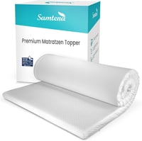 Samtena Viscoelastic Memory Foam Hatású Matracvédő Fedőmatrac, 100 x 200 x 5 cm, Kényelmes Alvást Biztosító Memóriahabos Matractopper 1