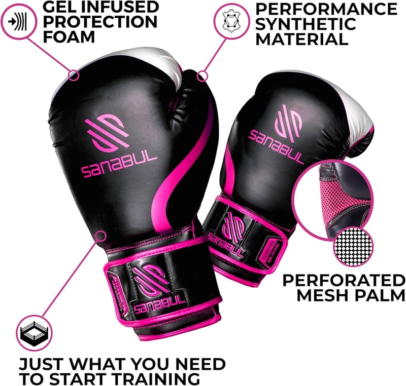Sanabul Essential Gel Boxkesztyű Kickboxinghoz és Edzéshez