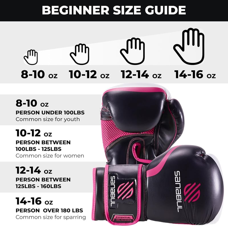 Sanabul Essential Gel Boxkesztyű Kickboxinghoz és Edzéshez