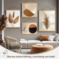 Sanauto Mágneses Fa Plakátrúd Teak 50cm - Képkeret Függesztő Rendszer 6