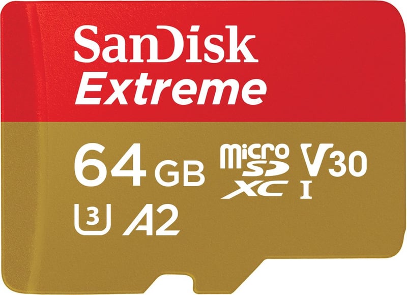 Pamäťová karta SanDisk Extreme microSDXC UHS-I 64 GB pre akčné kamery a drony + adaptér + RescuePRO Deluxe (170 MB/s, A2, Class 10, U3, V30)