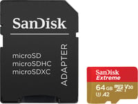 Pamäťová karta SanDisk Extreme microSDXC UHS-I 64 GB pre akčné kamery a drony + adaptér + RescuePRO Deluxe (170 MB/s, A2, Class 10, U3, V30) 3