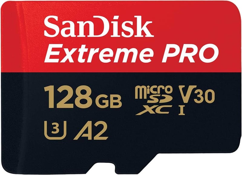 SanDisk Extreme PRO 128GB microSDXC memóriakártya adapter és RescuePRO szoftverrel