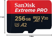 SanDisk Extreme PRO microSDXC memóriakártya SD adapterrel - 256 GB - 200 MB/s, V30, U3 6
