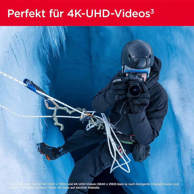 SanDisk Extreme PRO SDXC 128GB memóriakártya 200MB/s V30 4K videóhoz - 128 GB, UHS-I V30