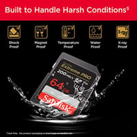 Pamäťová karta SanDisk Extreme PRO SDXC 64 GB – UHS-I, V30, U3, 200 MB/s, 4K UHD video, technológia QuickFlow, odolná voči vysokým teplotám 5