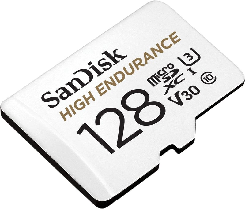 SanDisk High Endurance 128GB microSDXC memóriakártya adapterrel autós kamerához - 128 GB, High endurance
