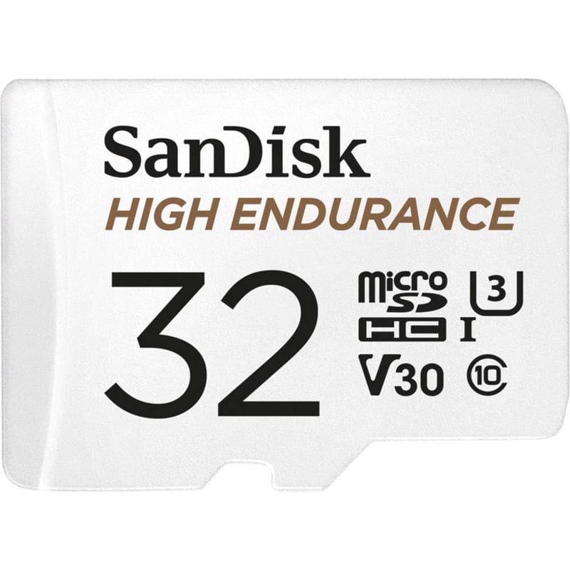 Pamäťová karta SanDisk High Endurance 32 GB microSDHC + adaptér - Pre autokamery a bezpečnostné kamery, rýchlosť čítania 100 MB/s, V30,