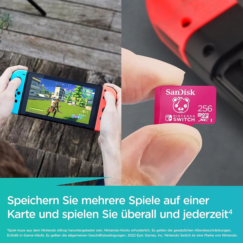 SanDisk microSDXC 256GB Nintendo Switch Fortnite Edition memóriakártya