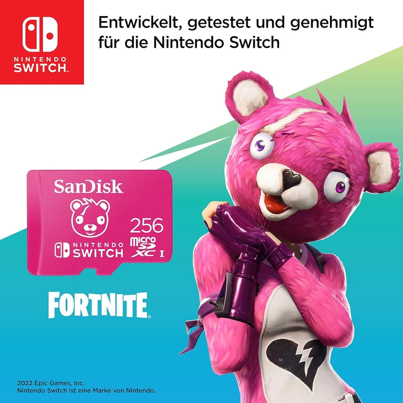 SanDisk microSDXC 256GB Nintendo Switch Fortnite Edition memóriakártya