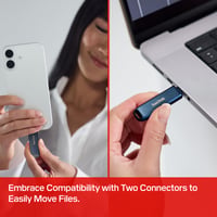 SanDisk Phone Drive 2 v 1 iPhone USB kľúč - 128 GB, Metallic Sky 3