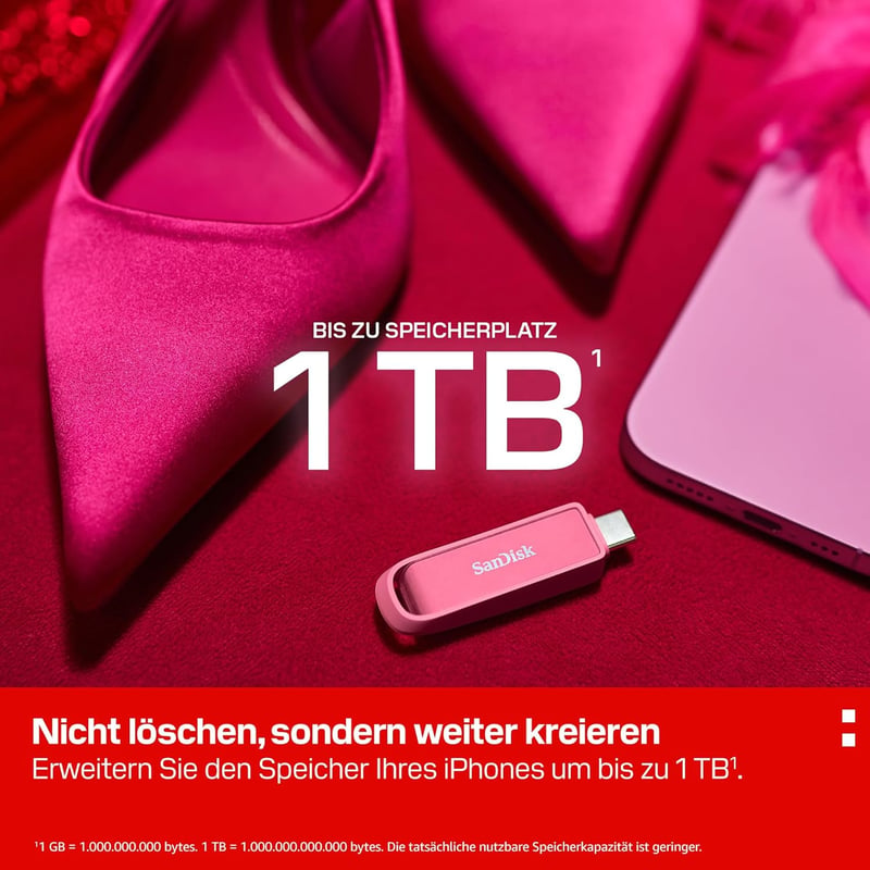 SanDisk Phone Drive USB Type-C 512GB pendrive okostelefon táblagép számítógép - 512 GB, Seastar Pink