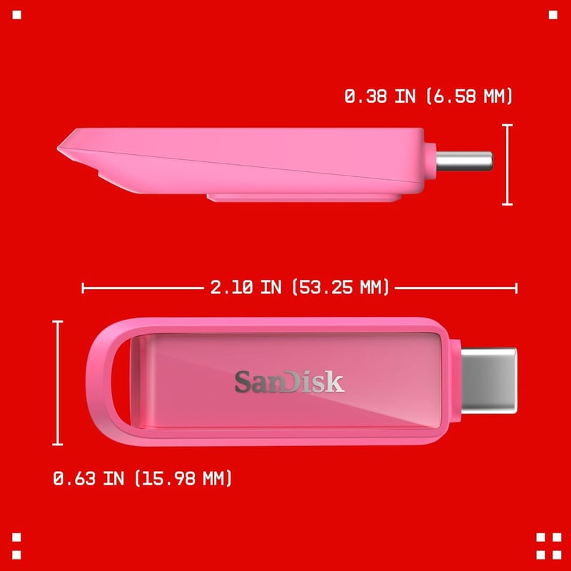 SanDisk Phone Drive USB Type-C 512GB pendrive okostelefon táblagép számítógép - 512 GB, Seastar Pink