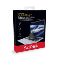 Cititor de carduri SanDisk QuickFlow SD UHS-I cu conector USB-A, viteză de citire de 250 MB/s, viteză de scriere de 150 MB/s, USB 3.2 Gen 1 5