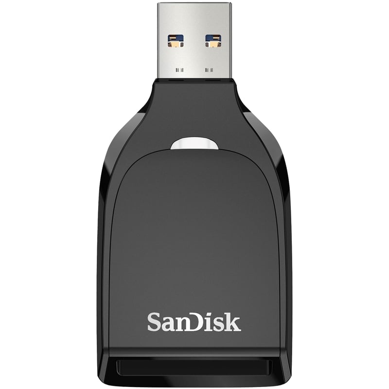 Cititor de carduri SanDisk QuickFlow SD UHS-I cu conector USB-A, viteză de citire de 250 MB/s, viteză de scriere de 150 MB/s, USB 3.2 Gen 1