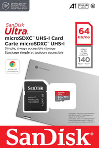 SanDisk Ultra microSDXC UHS-I memóriakártya SD adapterrel - 64 GB 3